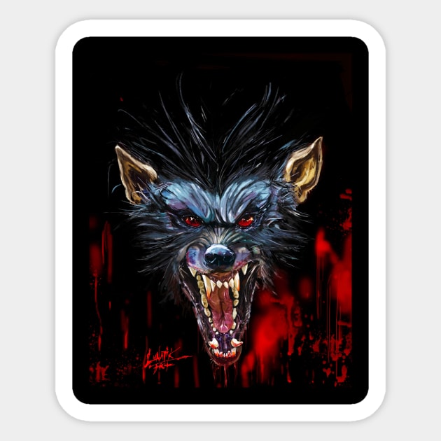 Werewolf Sticker by Art Of Lunatik